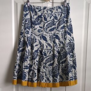 Vintage 2025 Old Navy Blue, Cream And Gold Boho Skirt